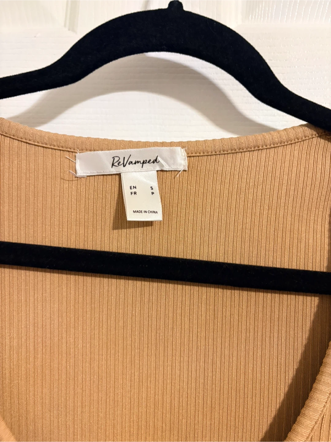 Revamped Tan Ribbed Button-Up Dress - photo 3