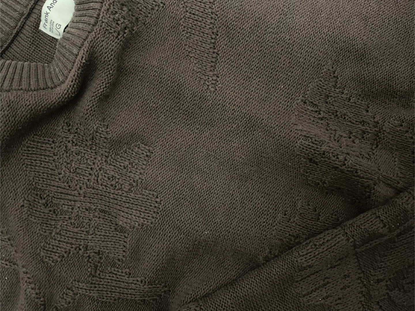Frank And Oak Brown Knit Sweater - Size L - photo 4