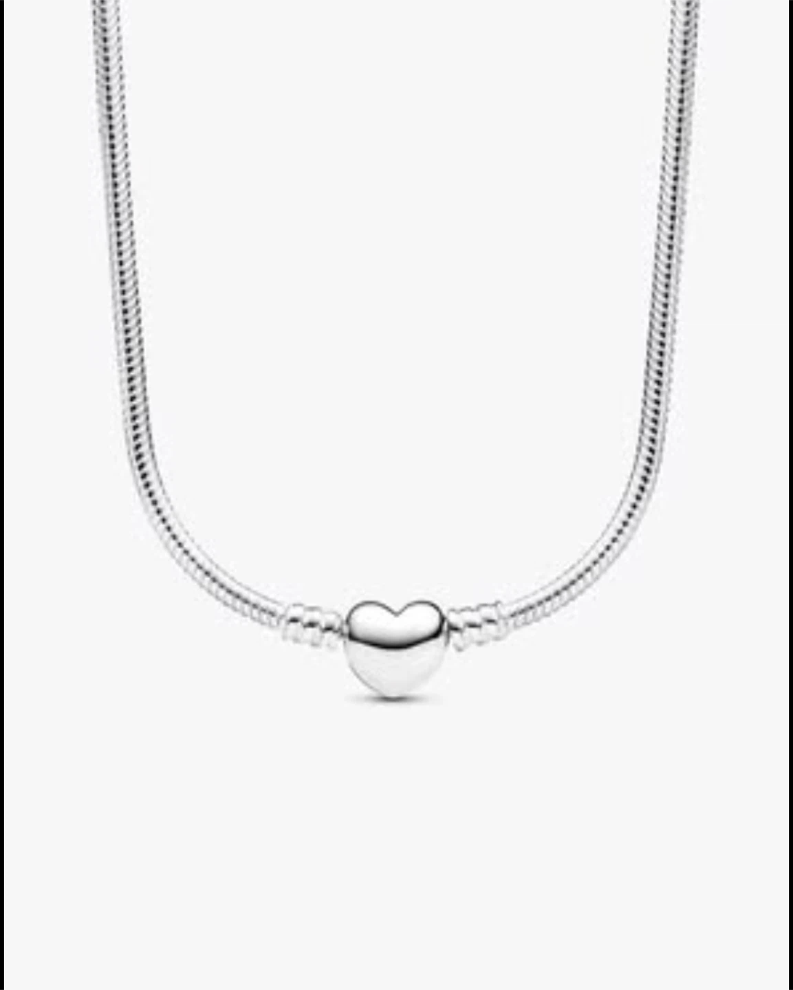 Pandora Sterling Silver Necklace with Heart Clasp - photo 5