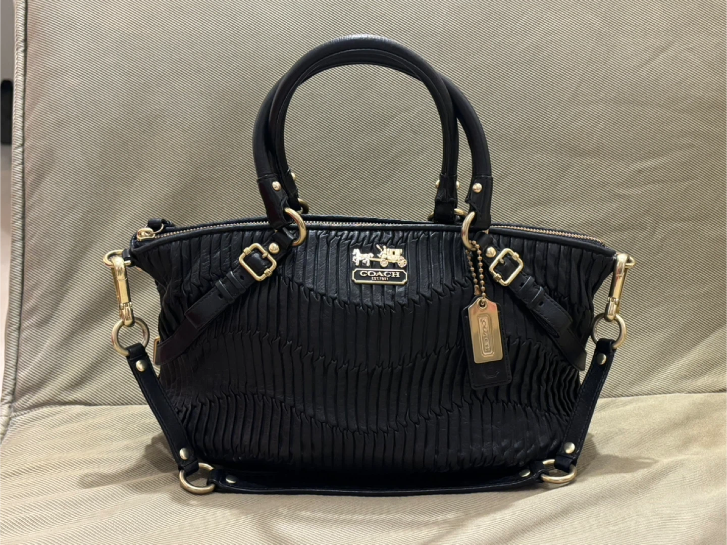 Coach Madison Gathered Leather Sophia Satchel and a Wallet Set - photo 2