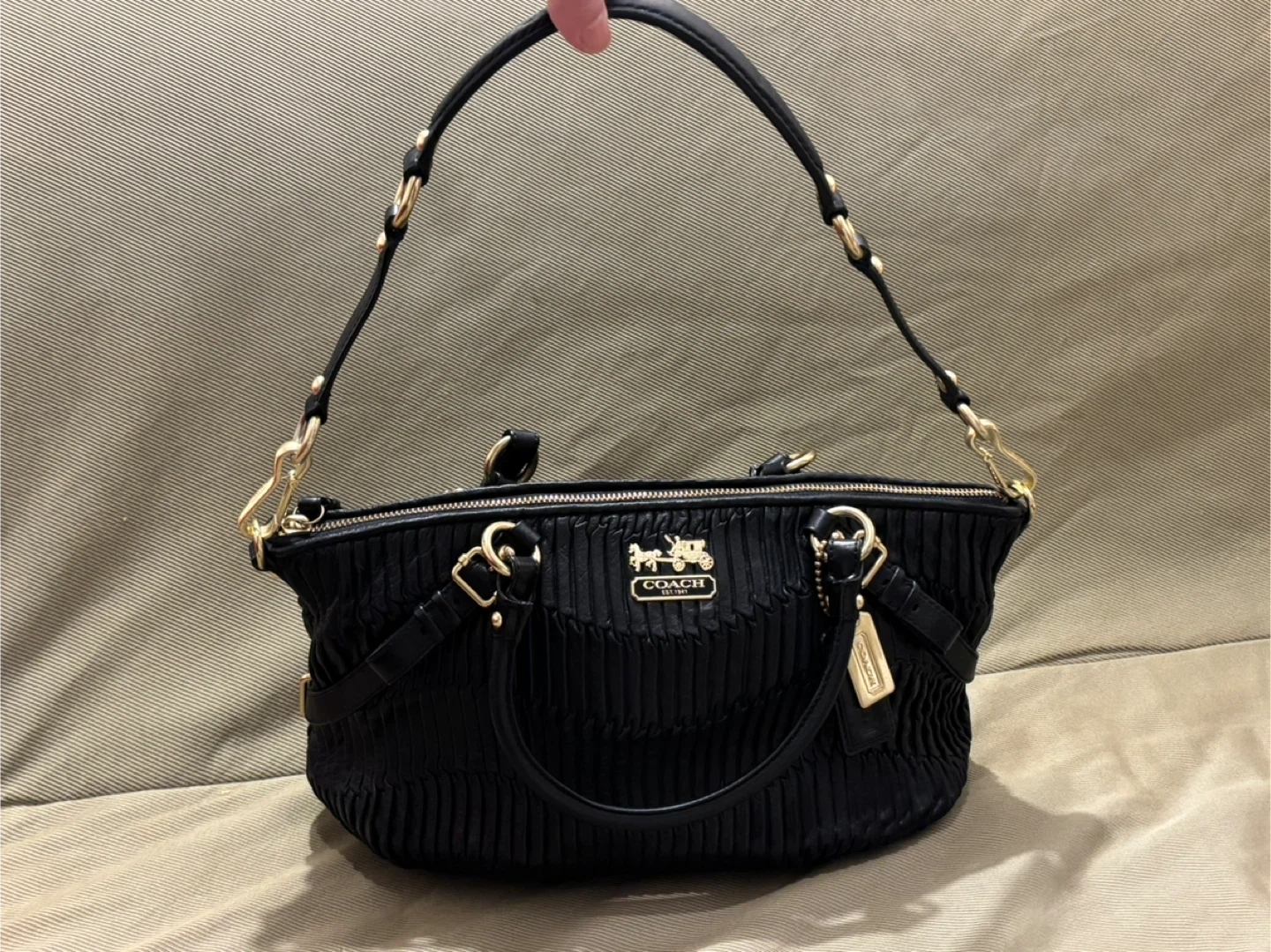 Coach Madison Gathered Leather Sophia Satchel and a Wallet Set - photo 4