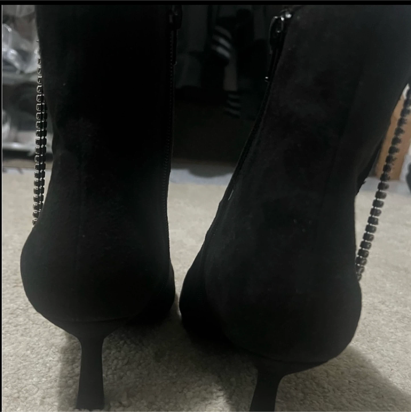 Open Edit black suede ankle boots - photo 4