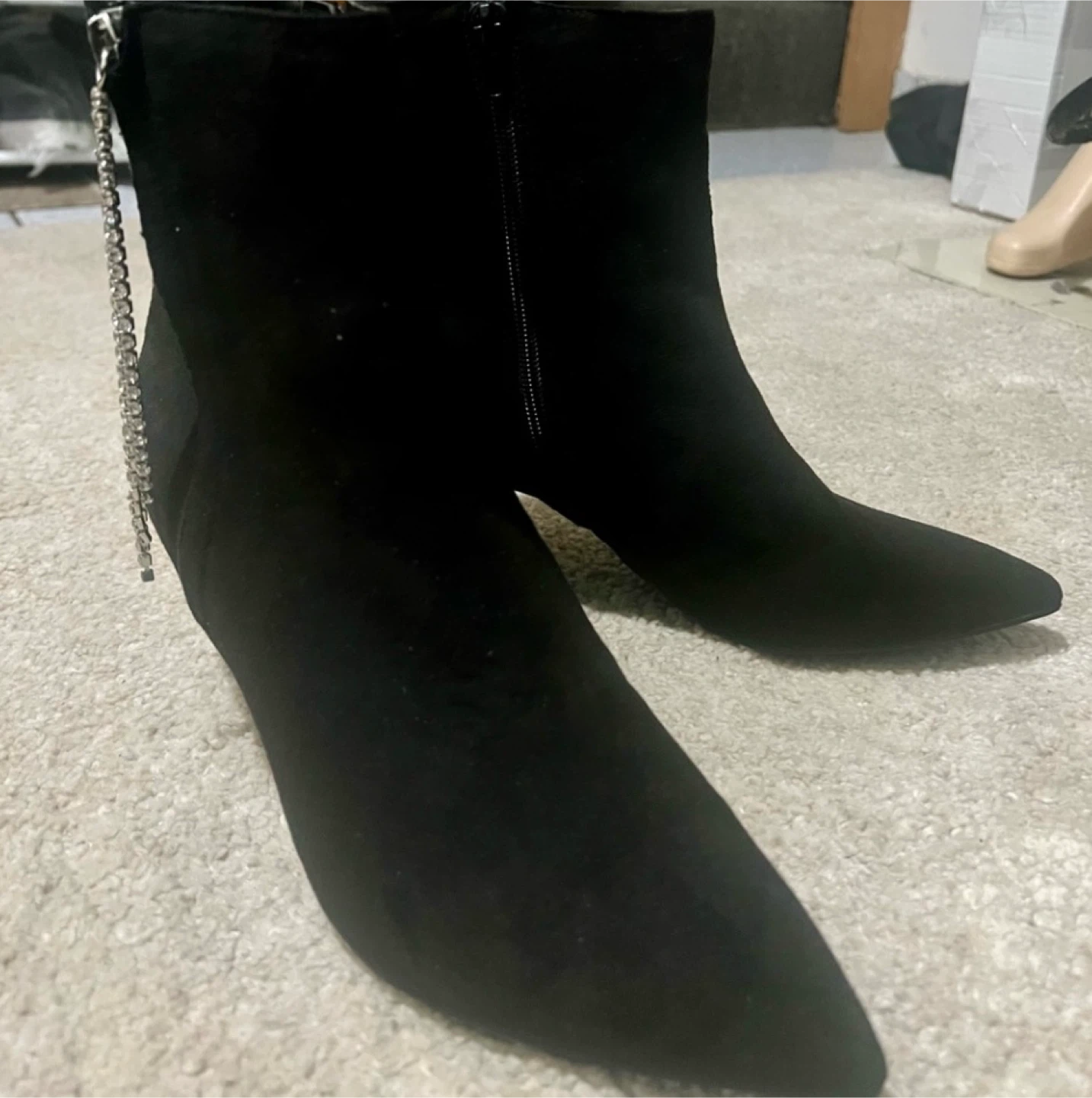 Open Edit black suede ankle boots - photo 5