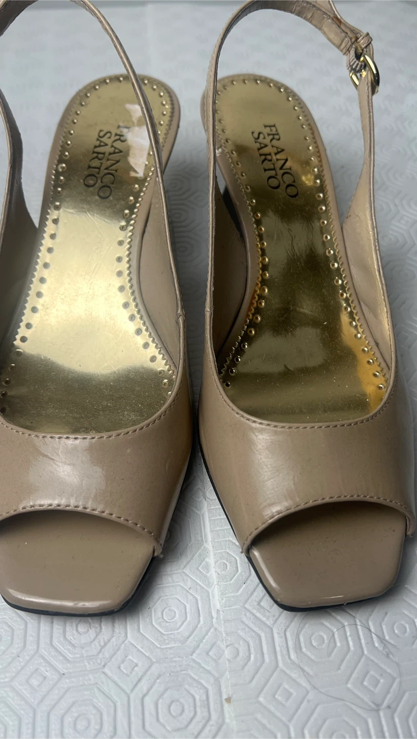 Franco Sarto Peep Toe Slingback Heels - photo 4