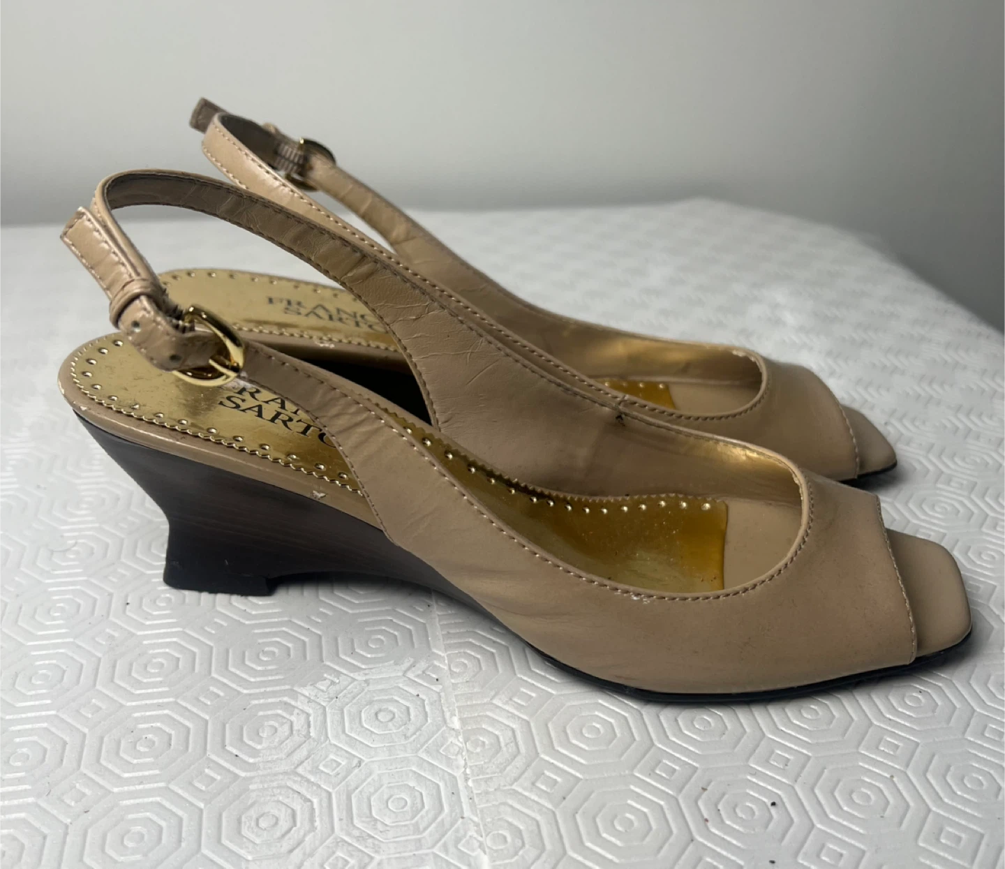 Franco Sarto Peep Toe Slingback Heels - photo 3