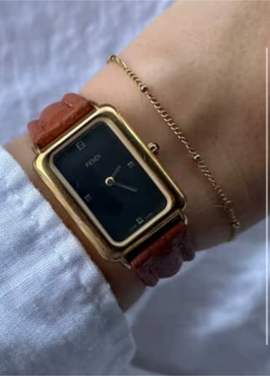 Authentic Vintage Fendi tank watch unisex