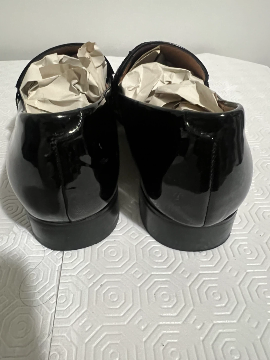 Halogen Black Patent Loafers with Lace Detail - photo 5