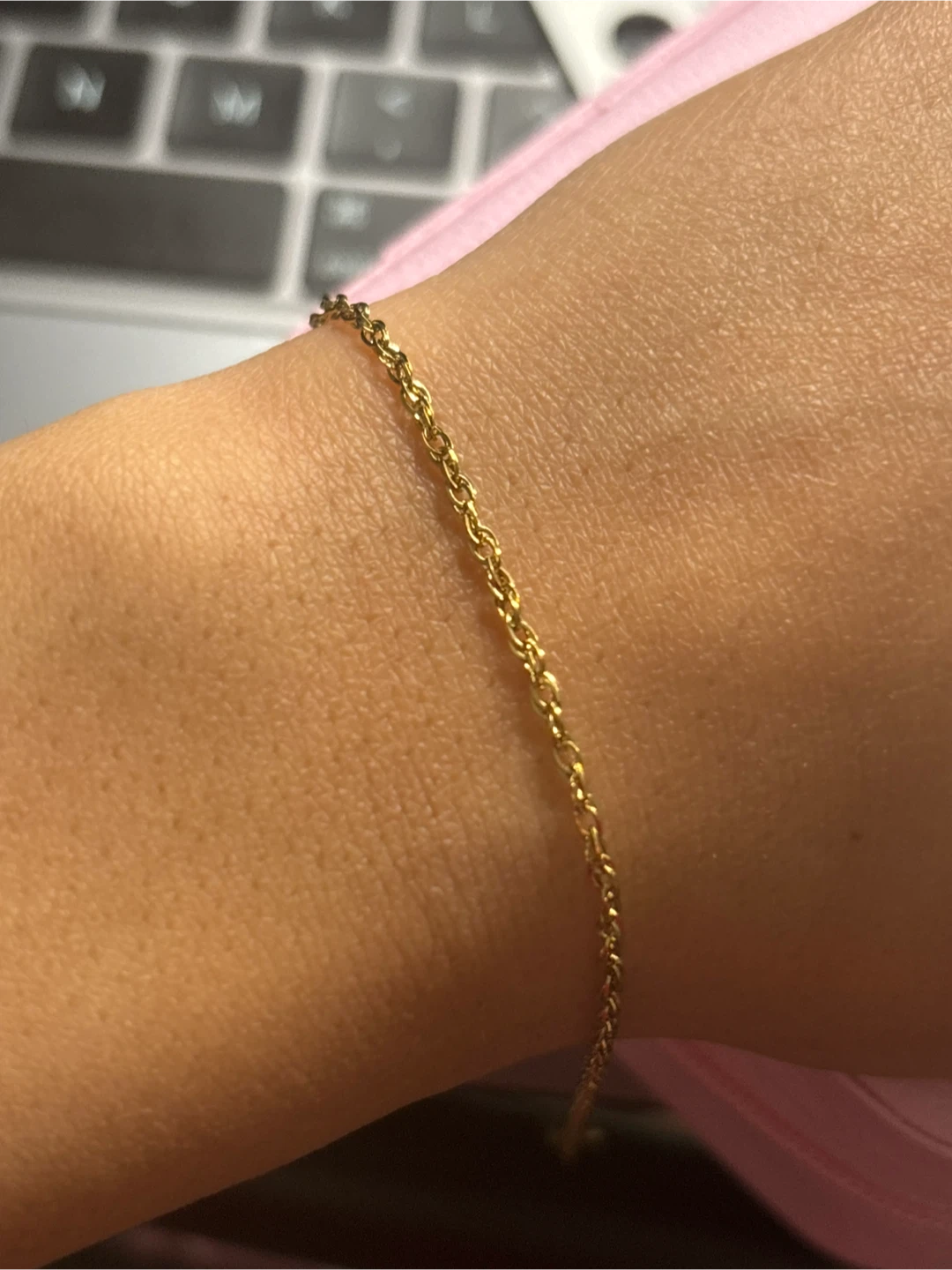 18k gold plated waterproof Gold Chain Bracelet
