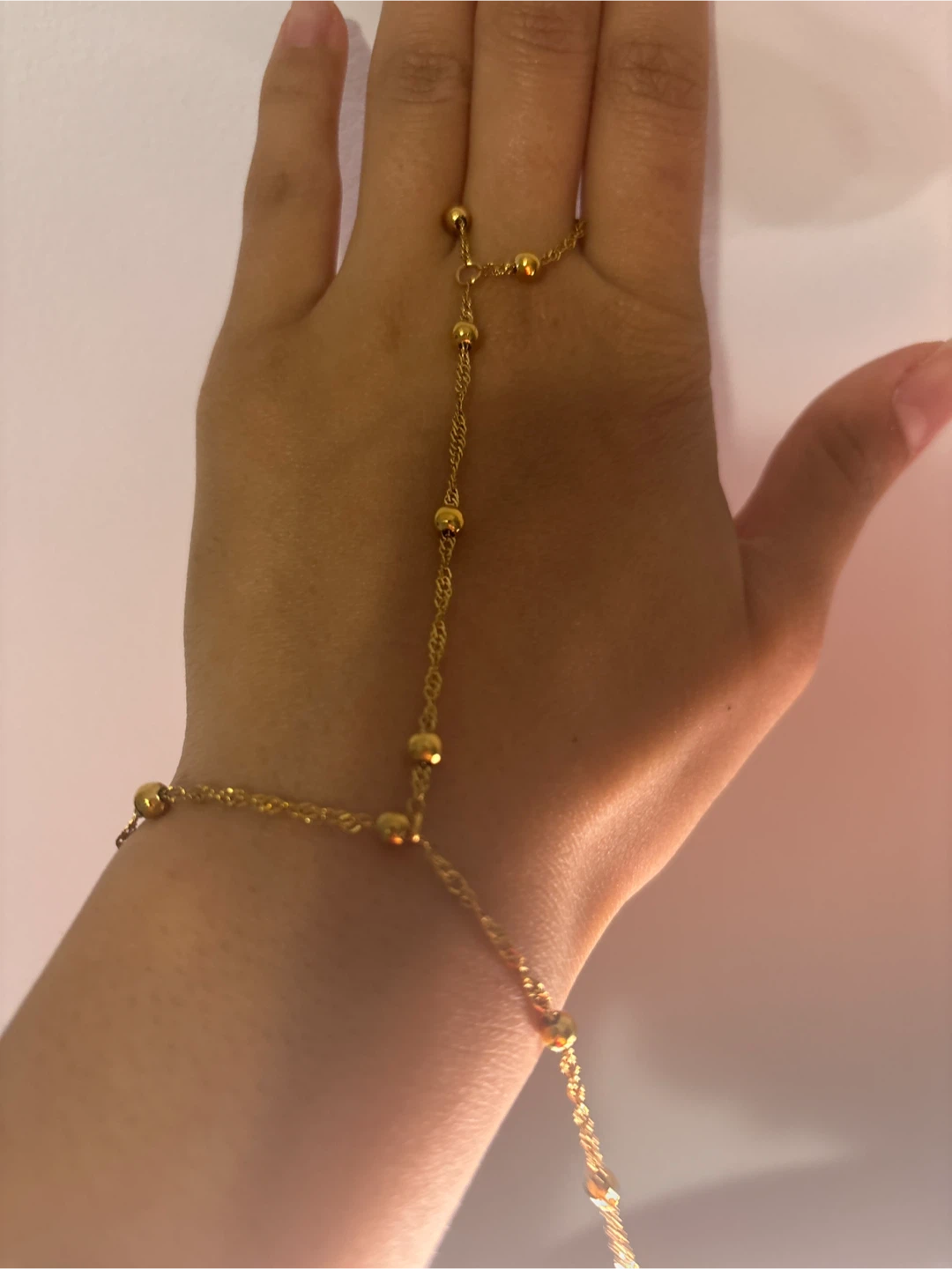 18k gold plated waterproof Hand Chain Bracelet