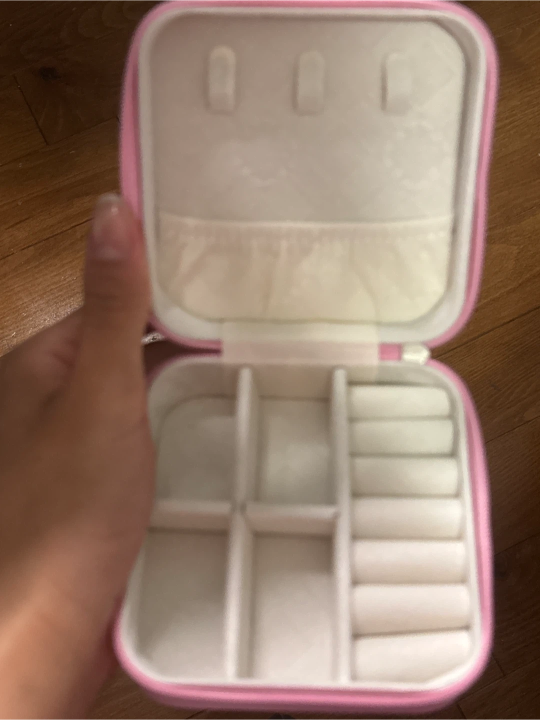 Pink and Black Travel Jewelry Organizer Box