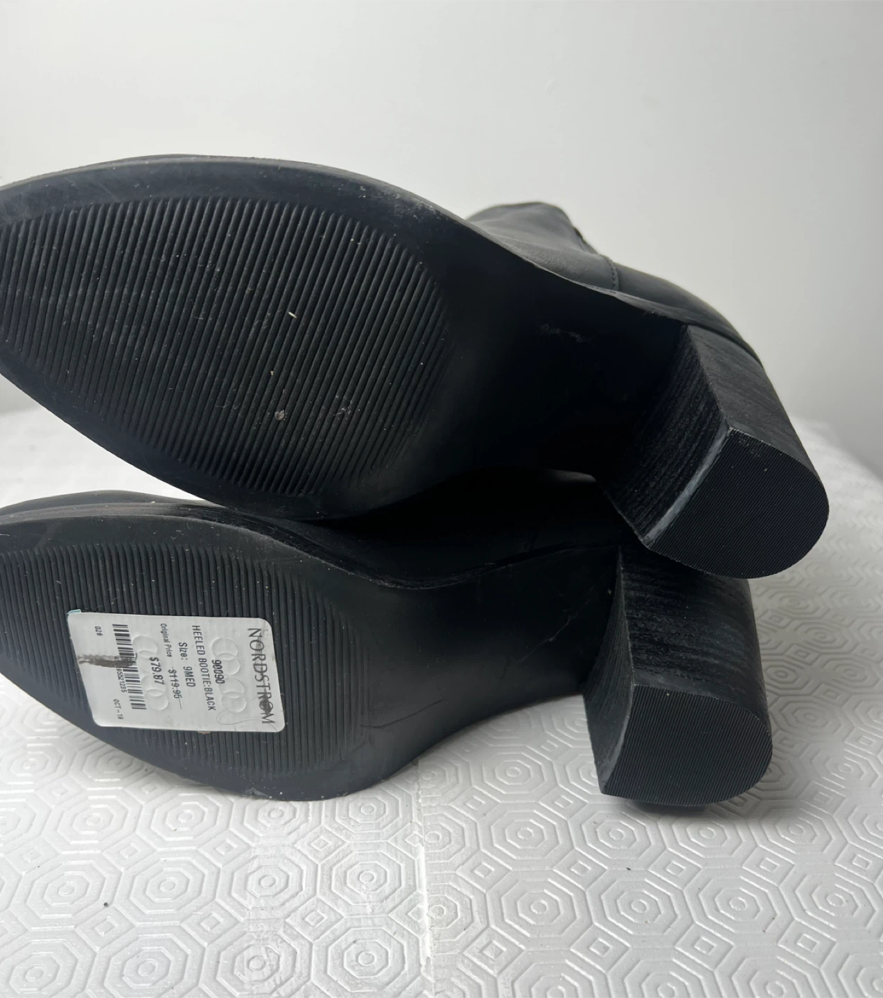 BP Black Leather Heeled Ankle Boots - photo 2