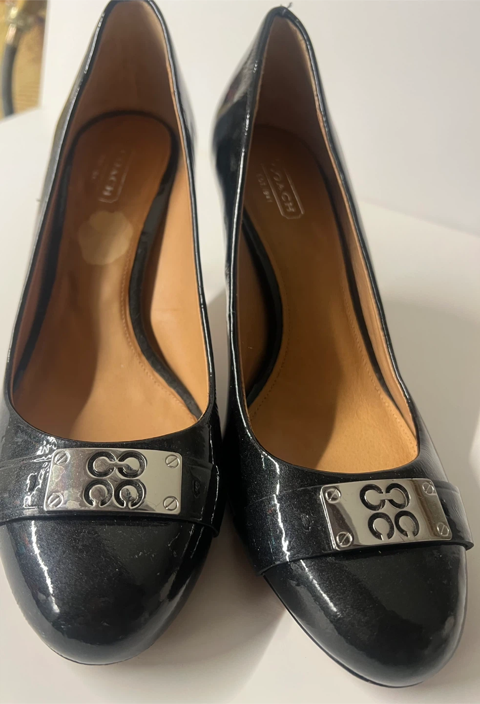 Coach Black Patent Leather Heels - photo 4