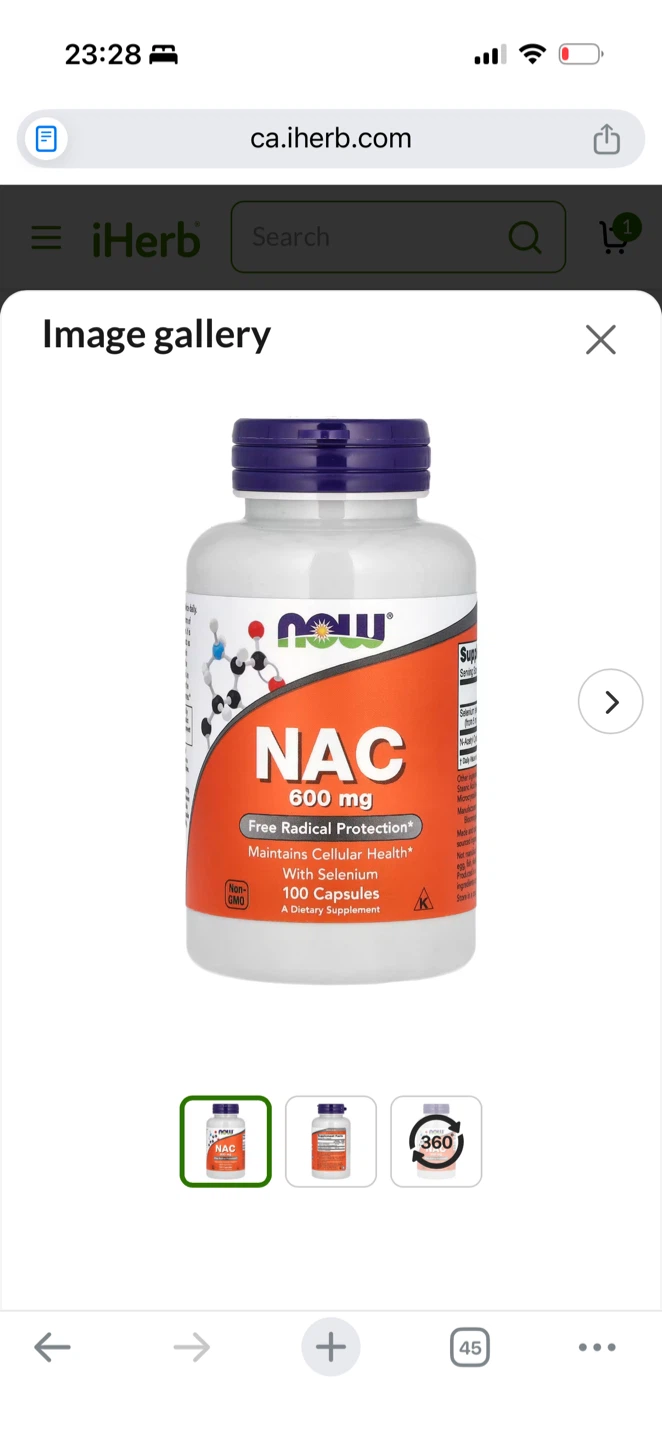 NOW NAC 600 mg Capsules, 100 Count 🥕