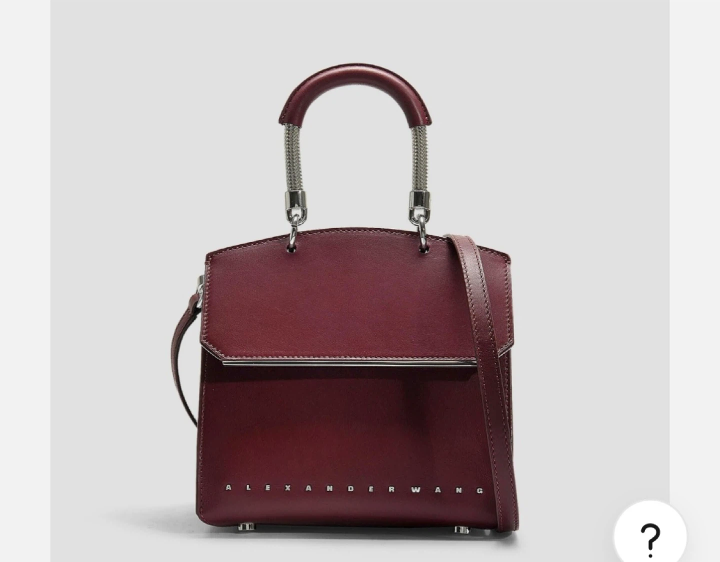 Alexander Wang Maroon Leather Studded Top Handle Satchel Bag - photo 3