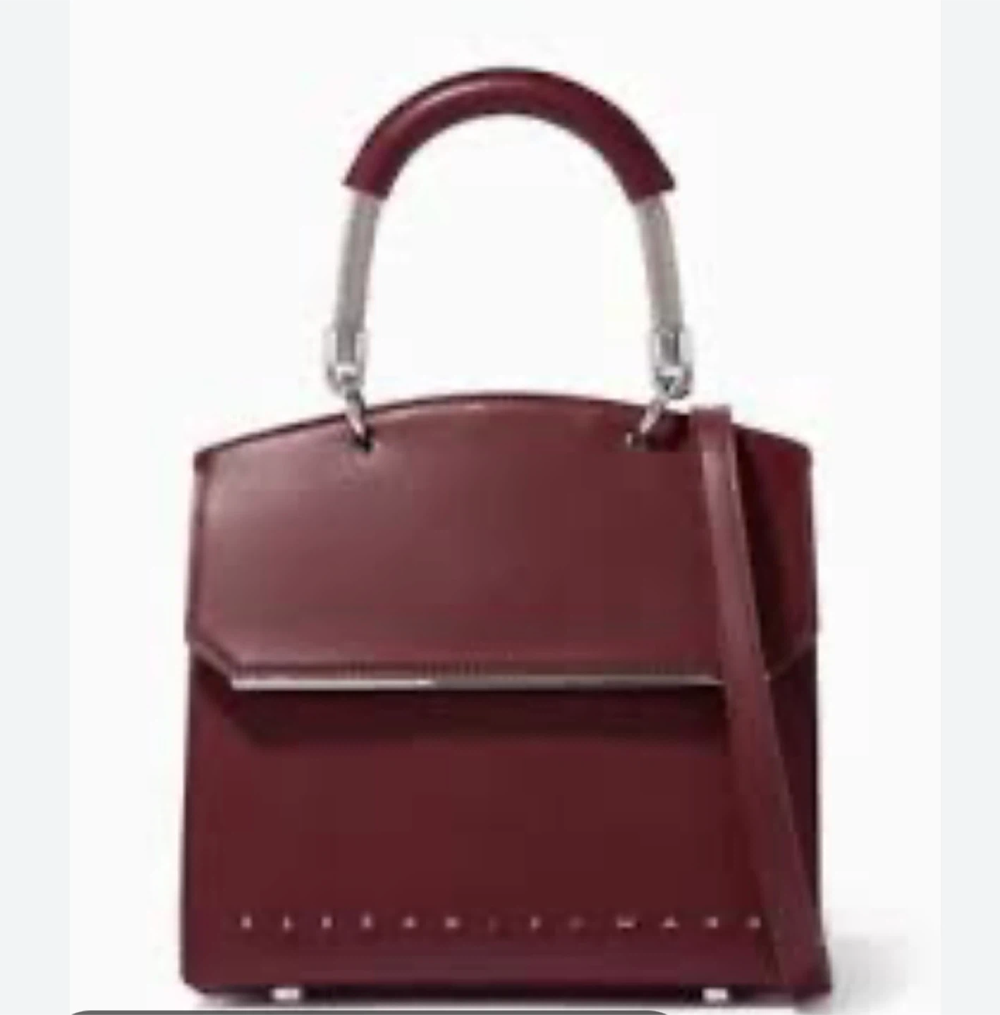 Alexander Wang Maroon Leather Studded Top Handle Satchel Bag - photo 5