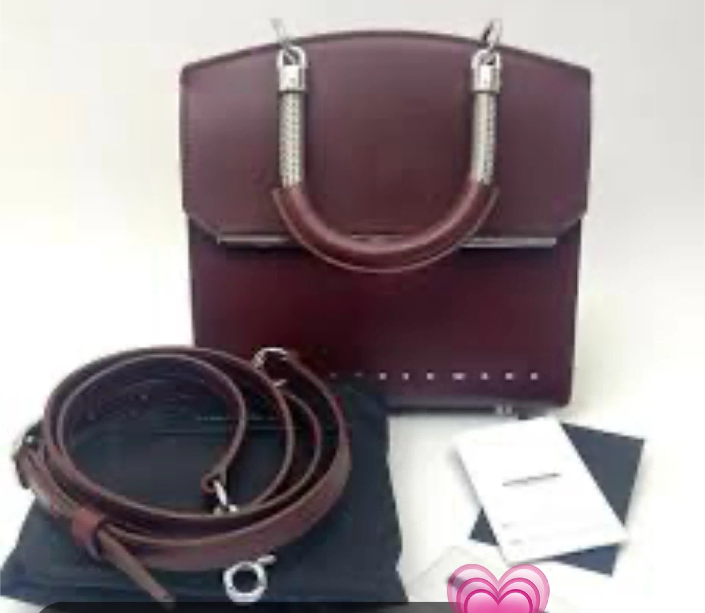Alexander Wang Maroon Leather Studded Top Handle Satchel Bag - photo 4