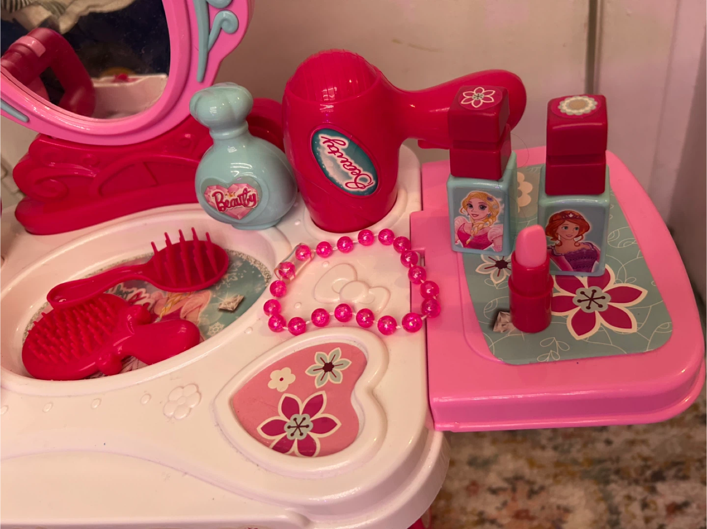 Vanity Play Set Makeup Mirror Suitcase  Lights up 🥕 - photo 4