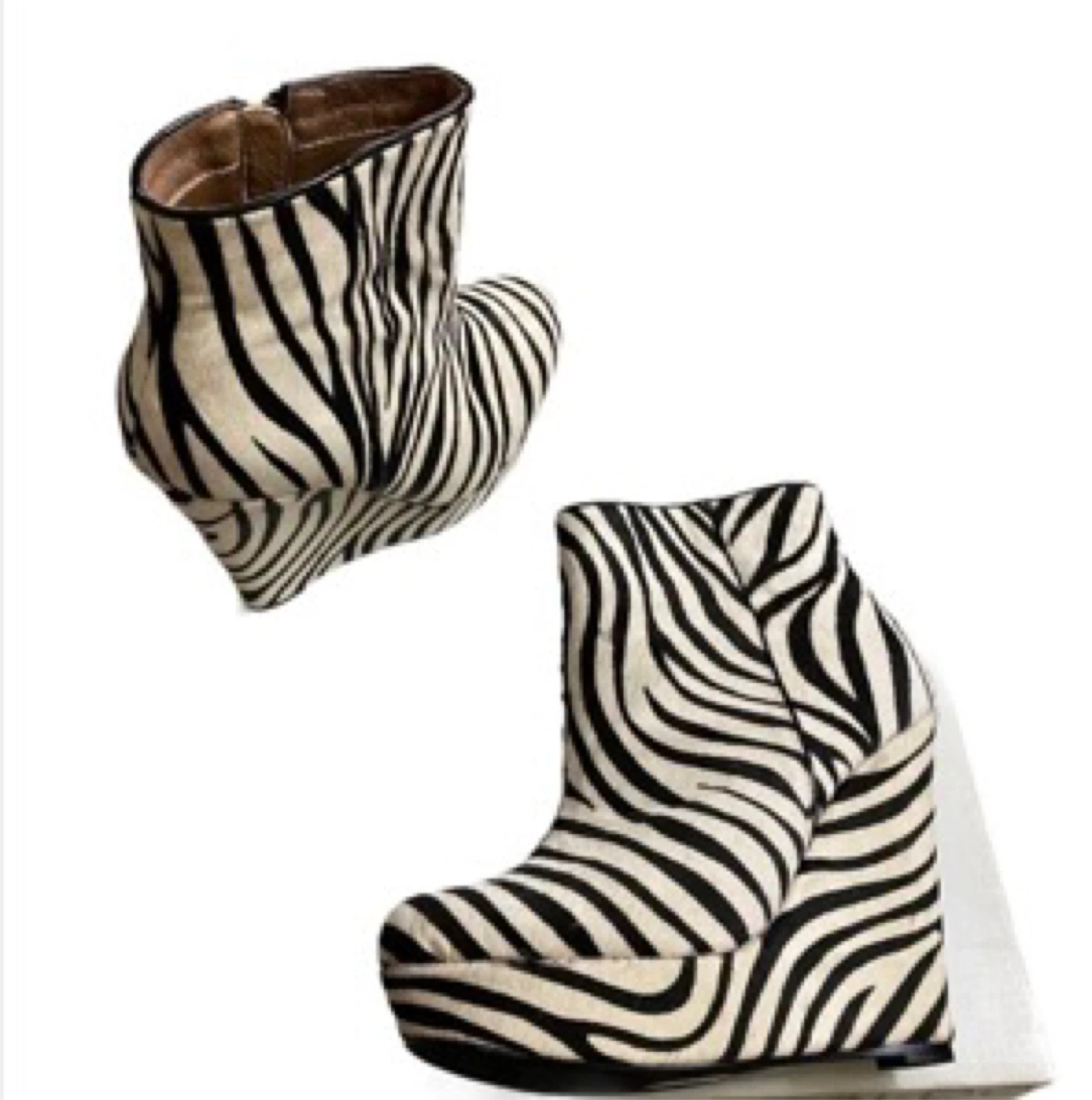 ALDO Zebra Print Wedge Ankle Boots