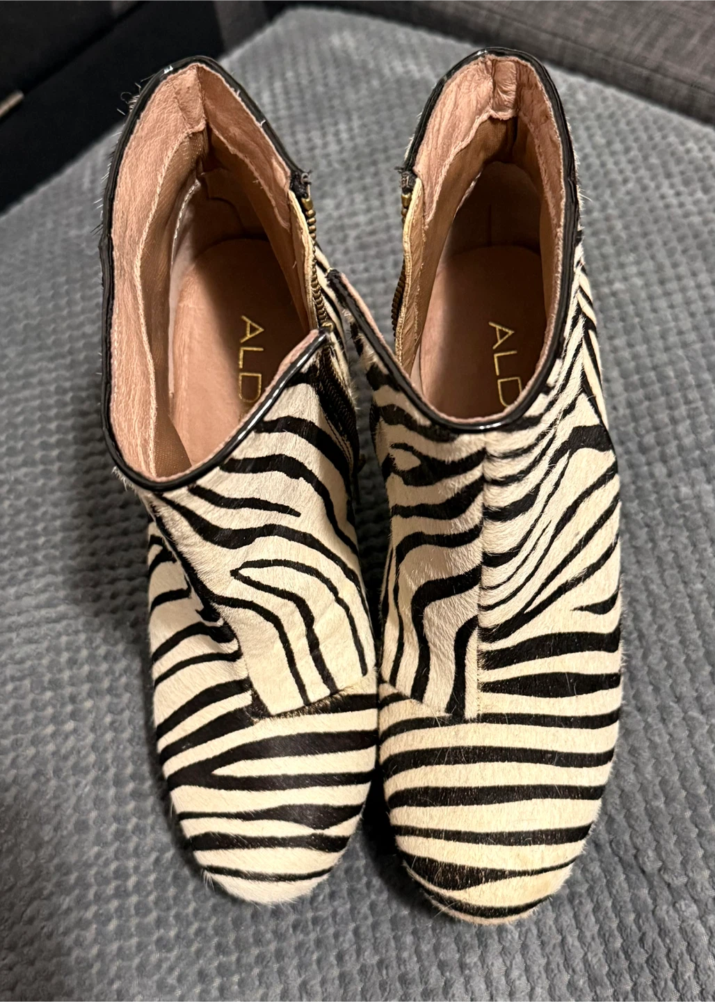 ALDO Zebra Print Wedge Ankle Boots - photo 4