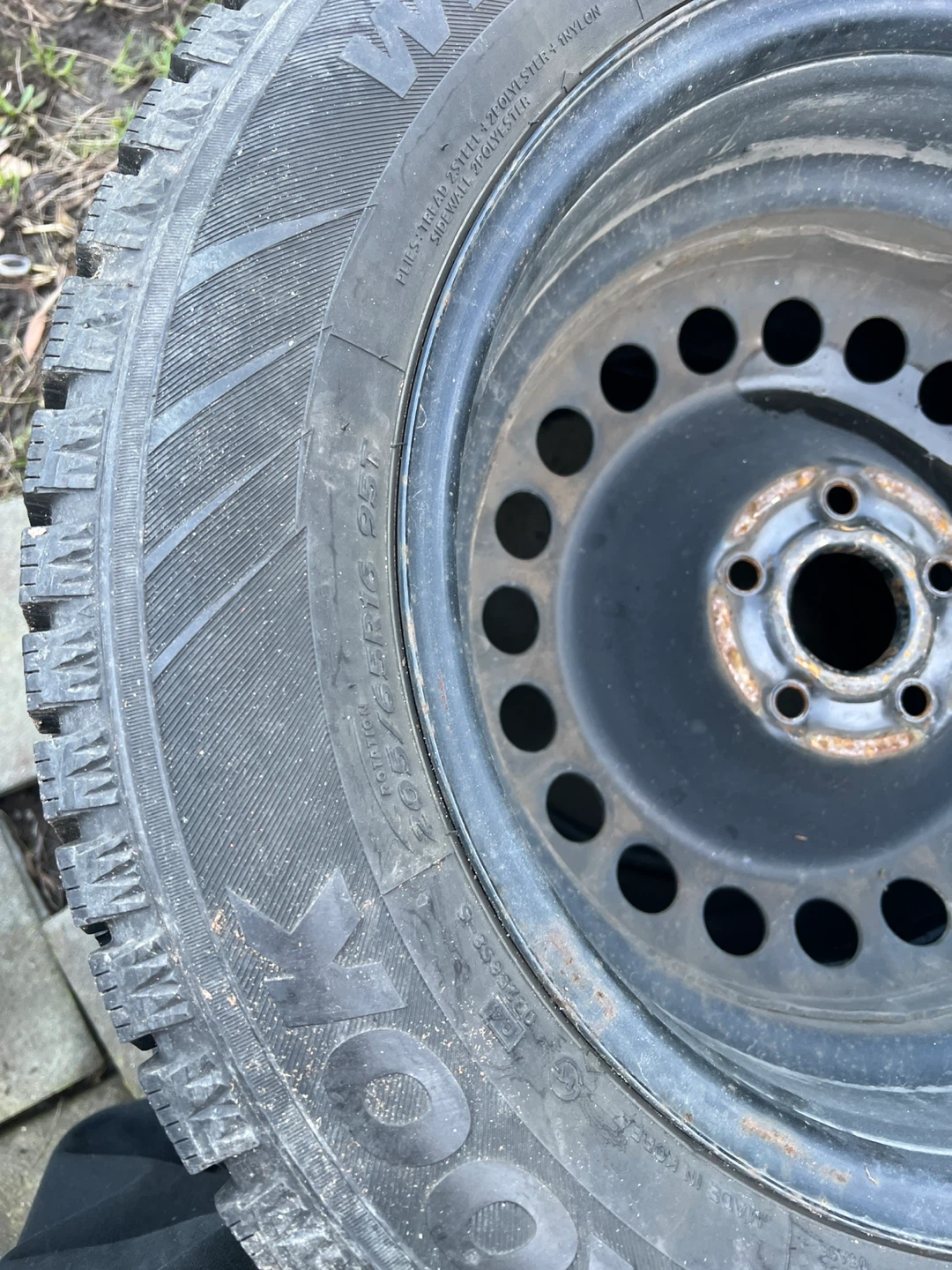 Hankook Winter Tire on Steel Rim