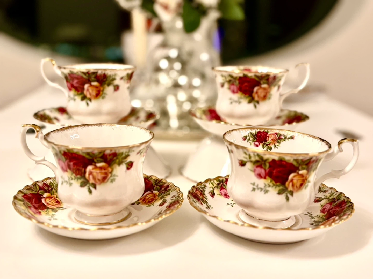 Royal Albert Old Country Roses Teacups and Saucers Set - 4 pc - photo 2