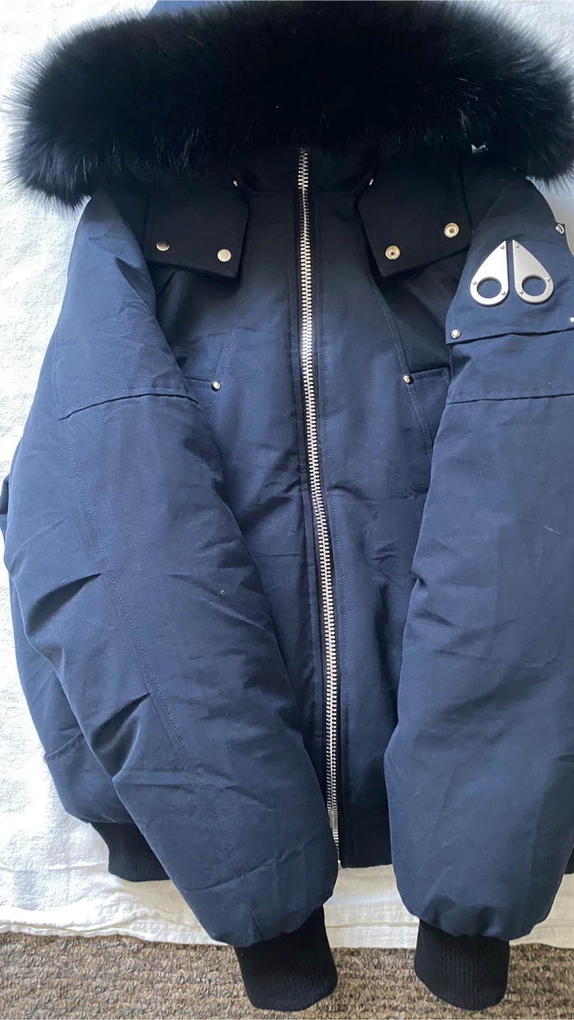 Moose Knuckles Down Filled Winter Jacket - Navy - photo 3