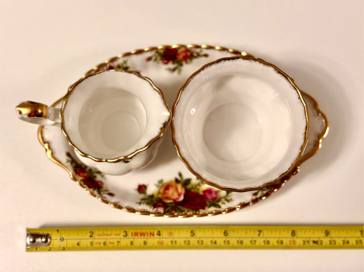 Royal Albert Old Country Roses Creamer, Sugar Bowl & Tray Set - photo 2