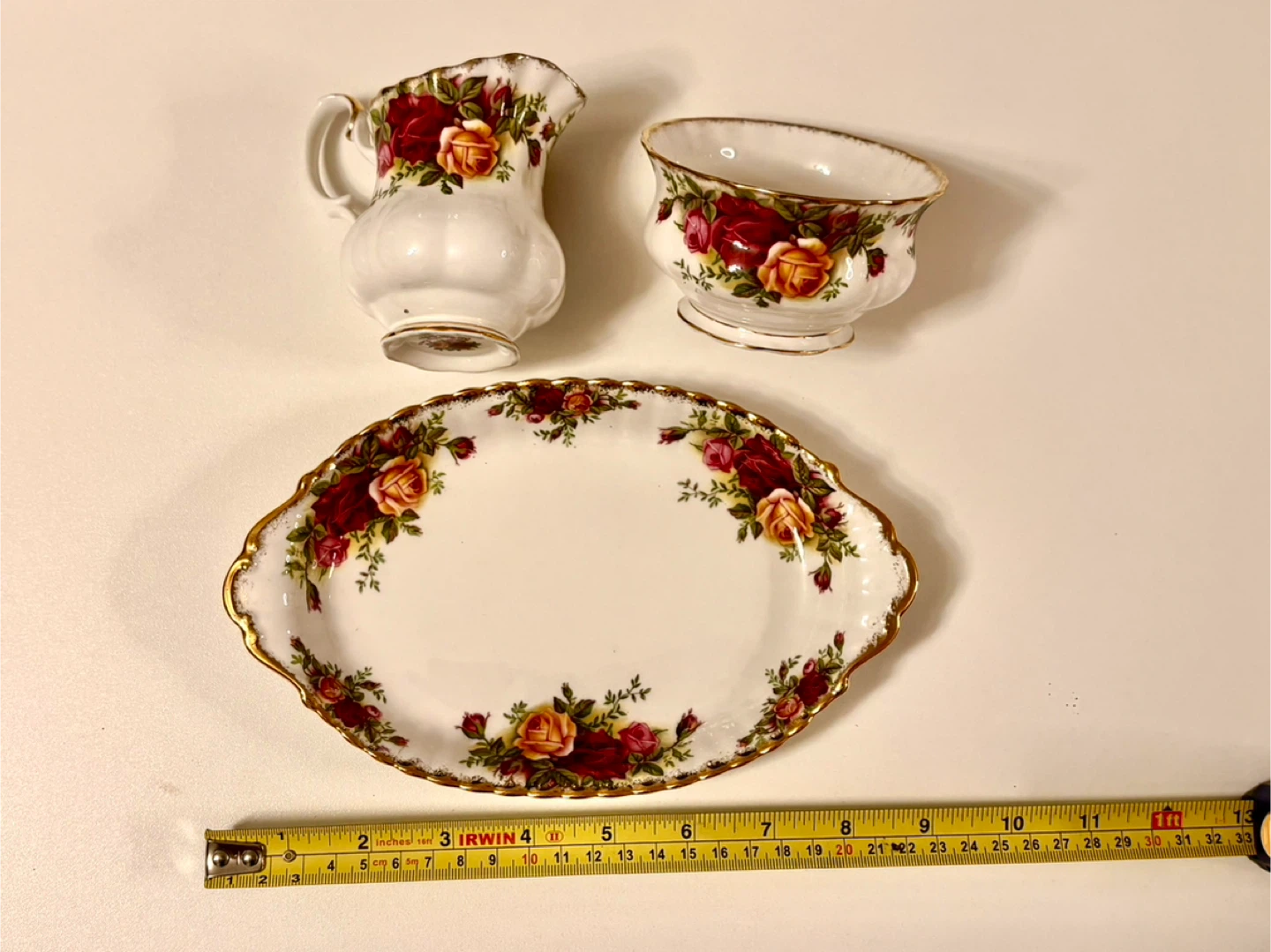 Royal Albert Old Country Roses Creamer, Sugar Bowl & Tray Set - photo 3