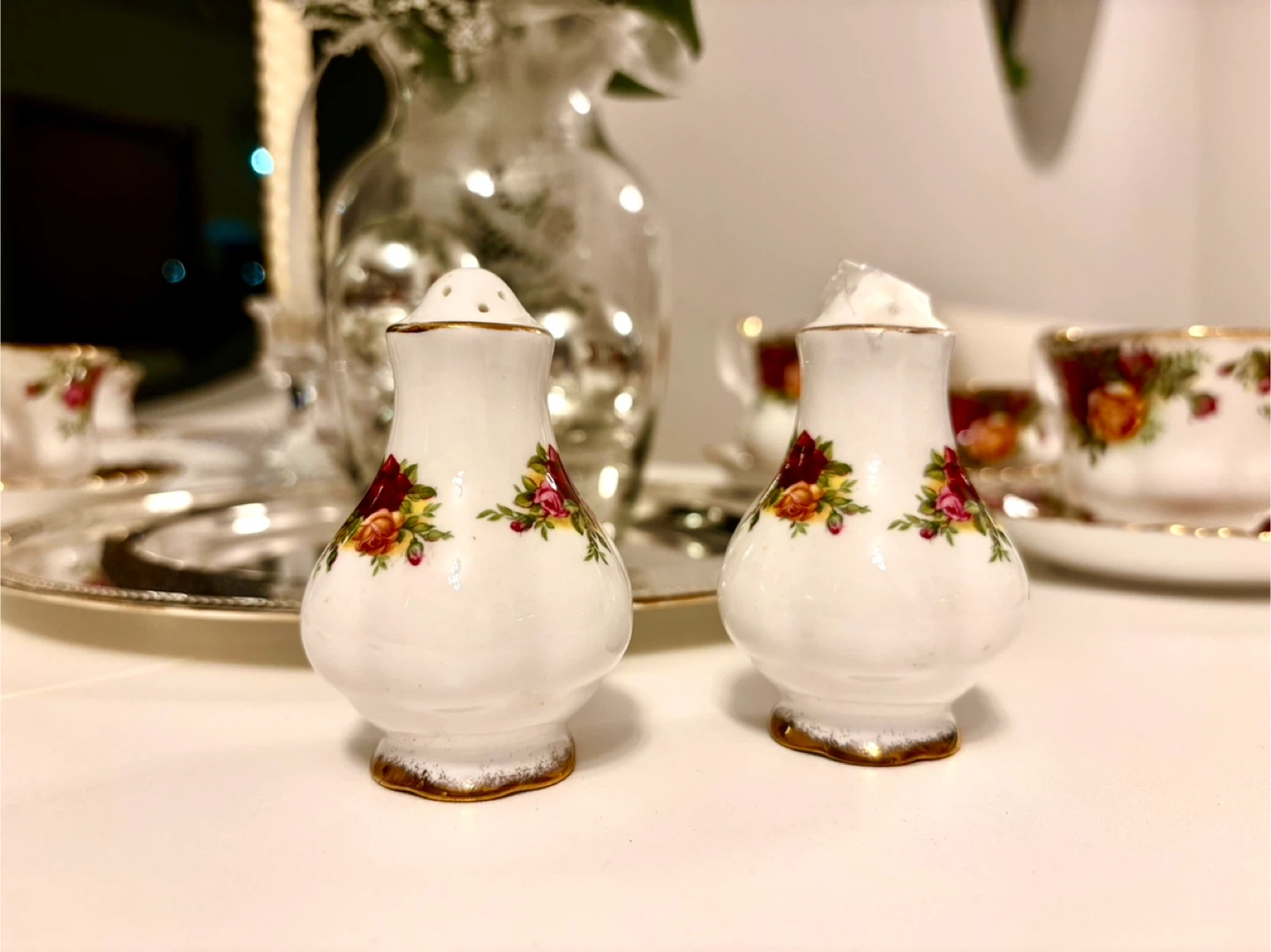 Royal Albert Old Country Roses Salt and Pepper Shakers