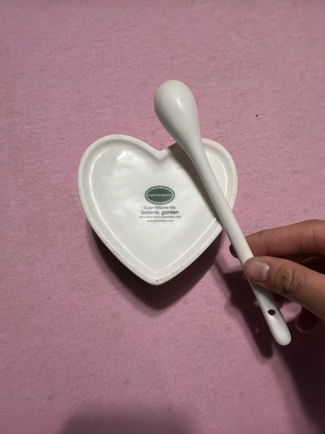 Portmeirion Botanic Garden Heart Dish with Spoon