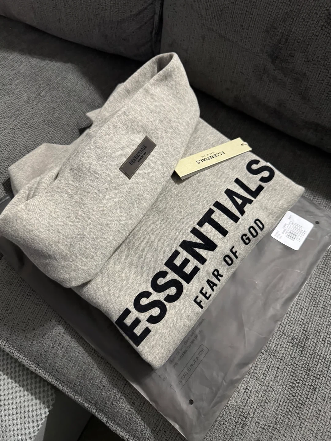 ESSENTIALS Fear of God Hoodie Grey Men's - photo 3