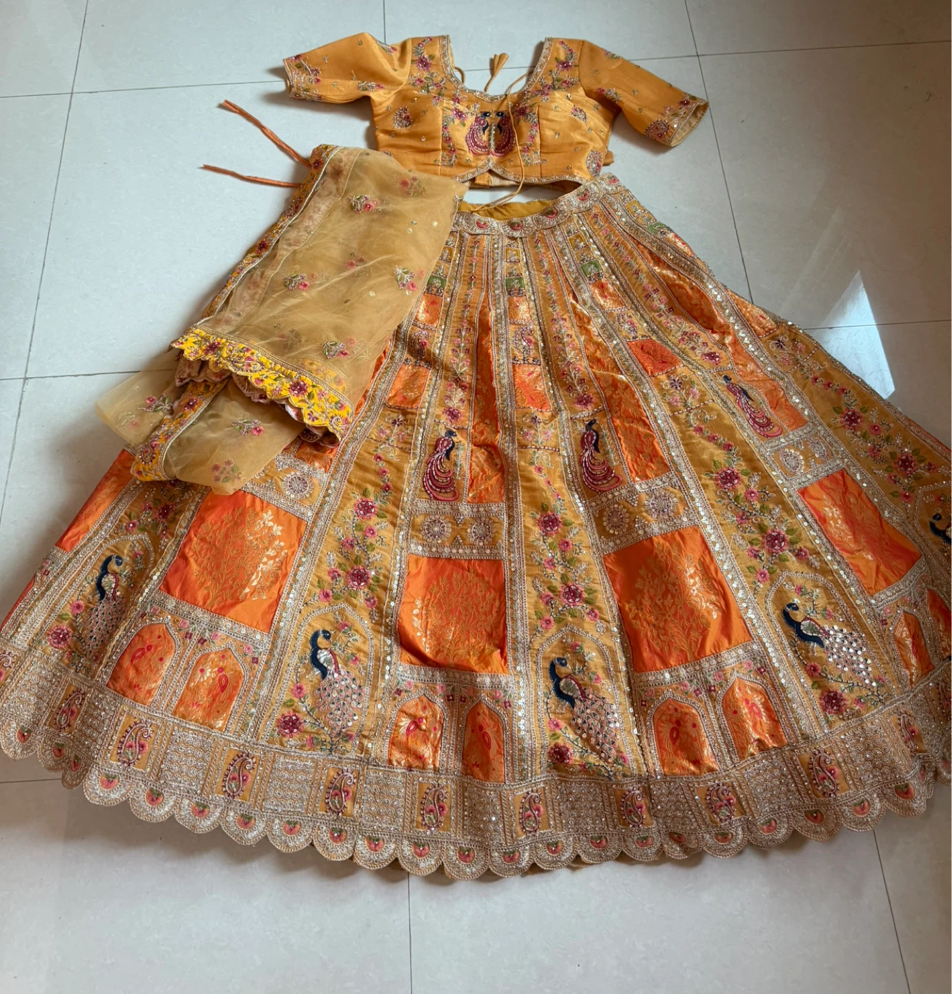 Embroidered Lehenga Choli Set with Dupatta