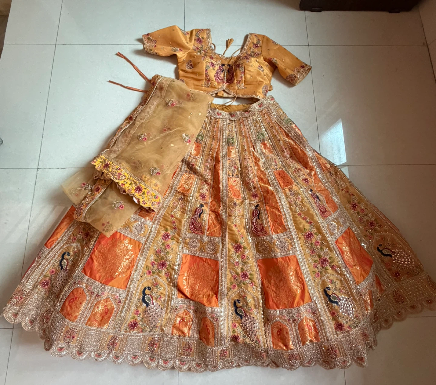 Embroidered Lehenga Choli Set with Dupatta - photo 2
