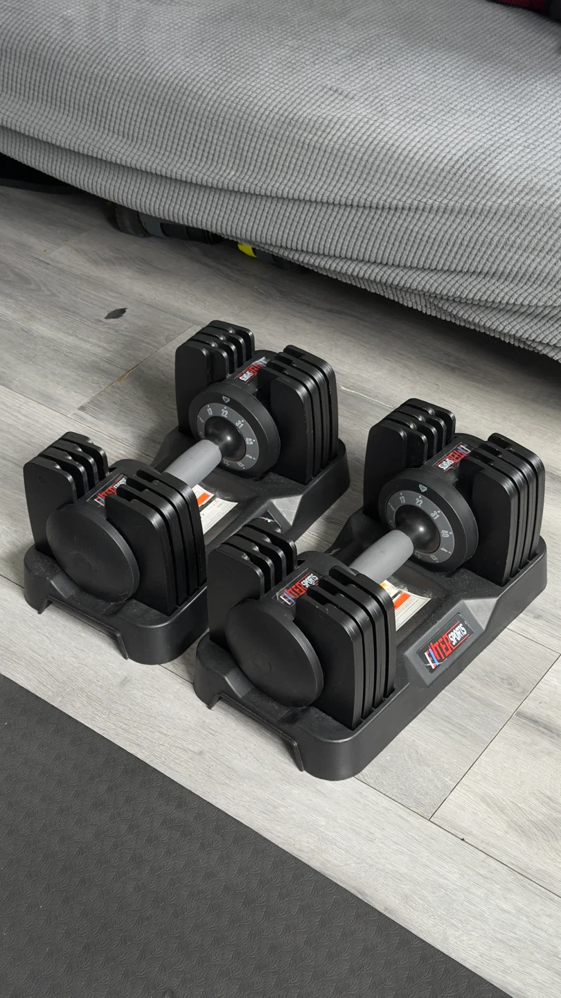 EnterSports 40lbs Adjustable Dumbbell Pair - photo 2