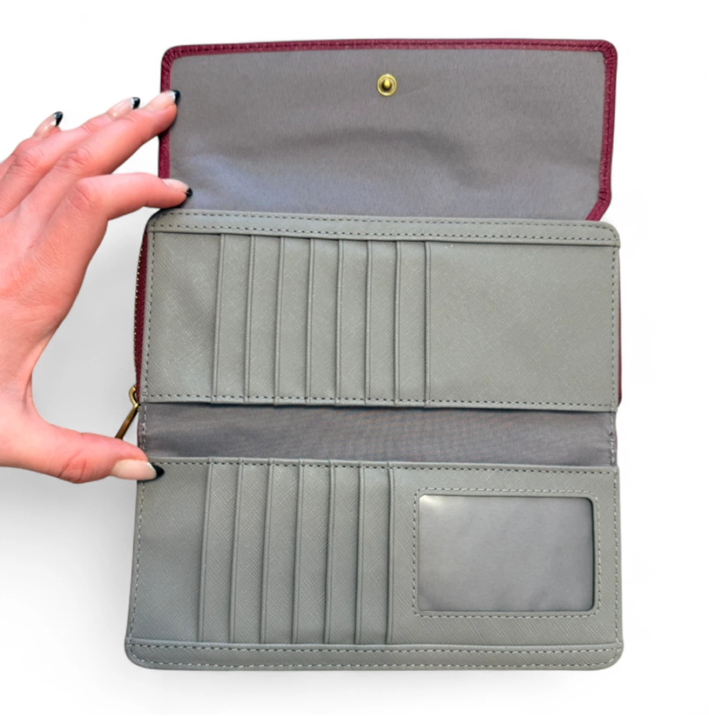 NWOT Fossil Pebbled Leather Zip Around Continental Wallet - photo 3