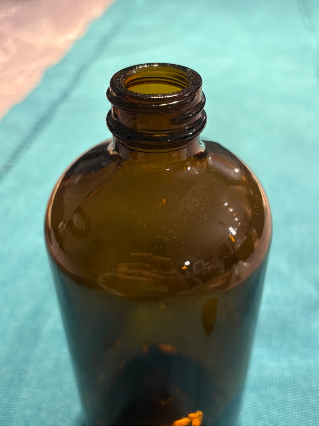 Amber Glass Bottle with Black Cap - photo 3