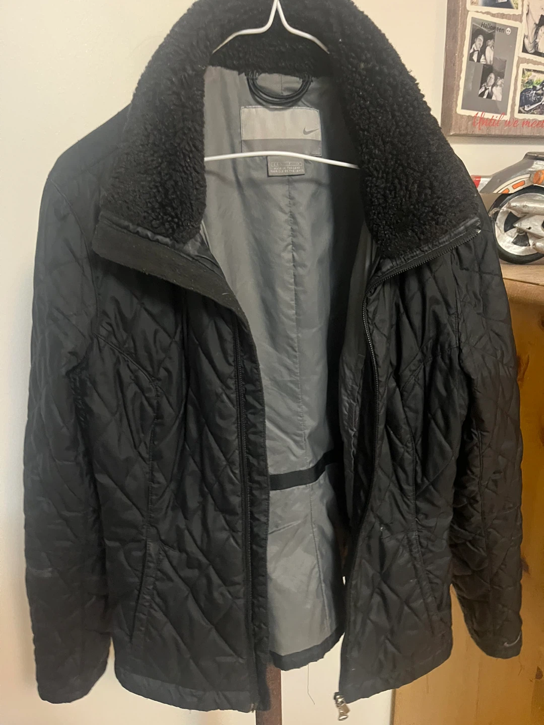Nike Quilted Jacket - Black - Size S - photo 3