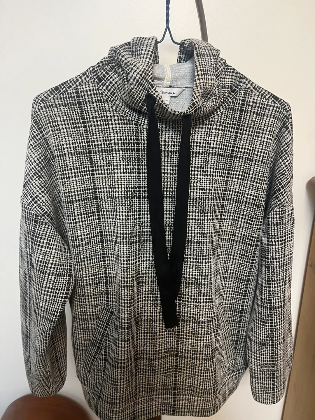 Reitmans Plaid Cowl Neck Hoodie - photo 2