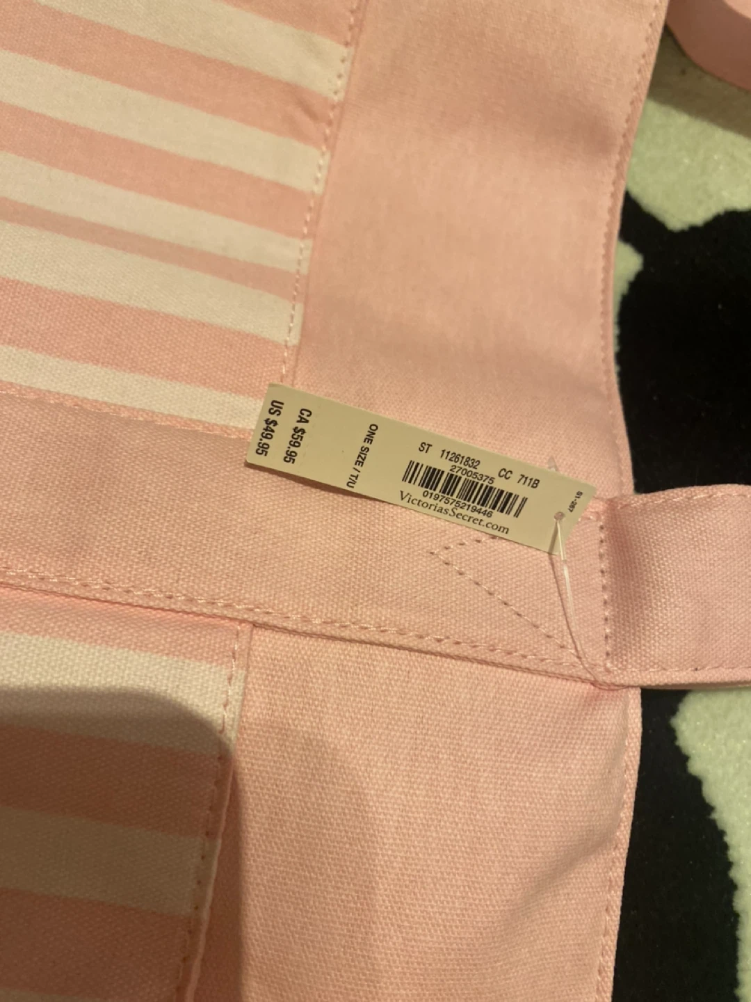 (NWT) Victoria's Secret Pink Striped Tote Bag - photo 4