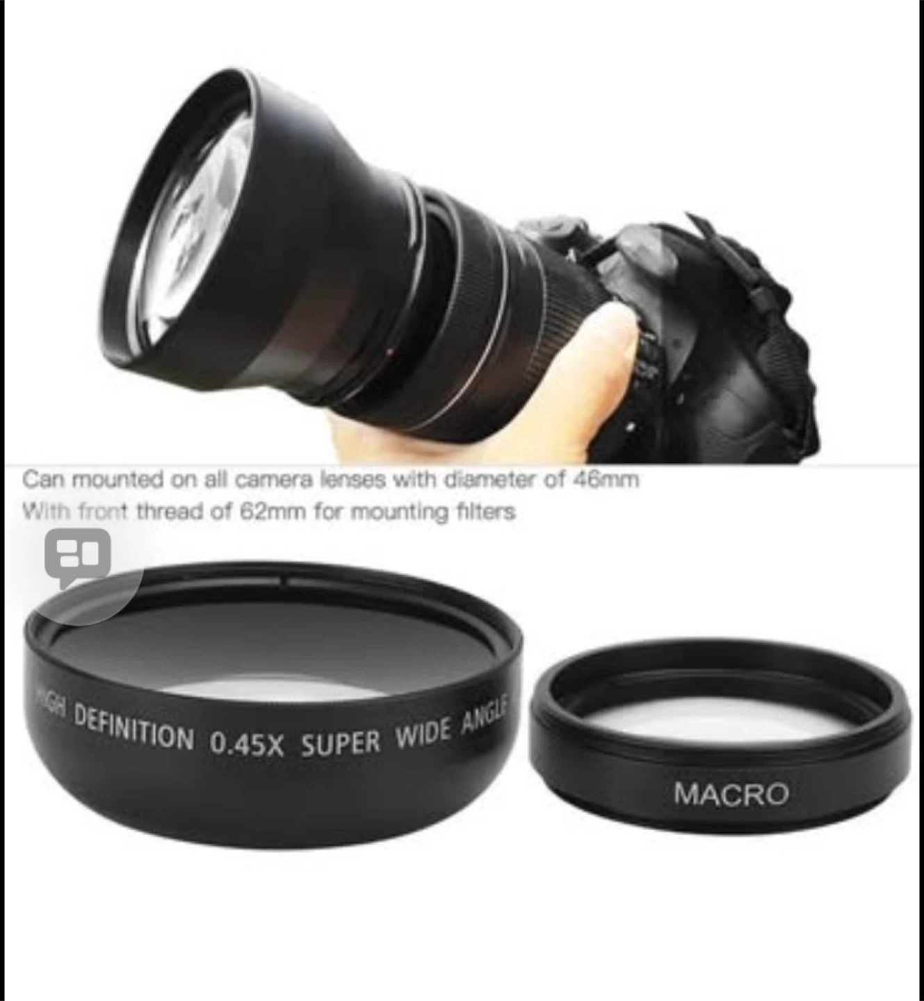0.45X Super Wide Angle Macro Lens