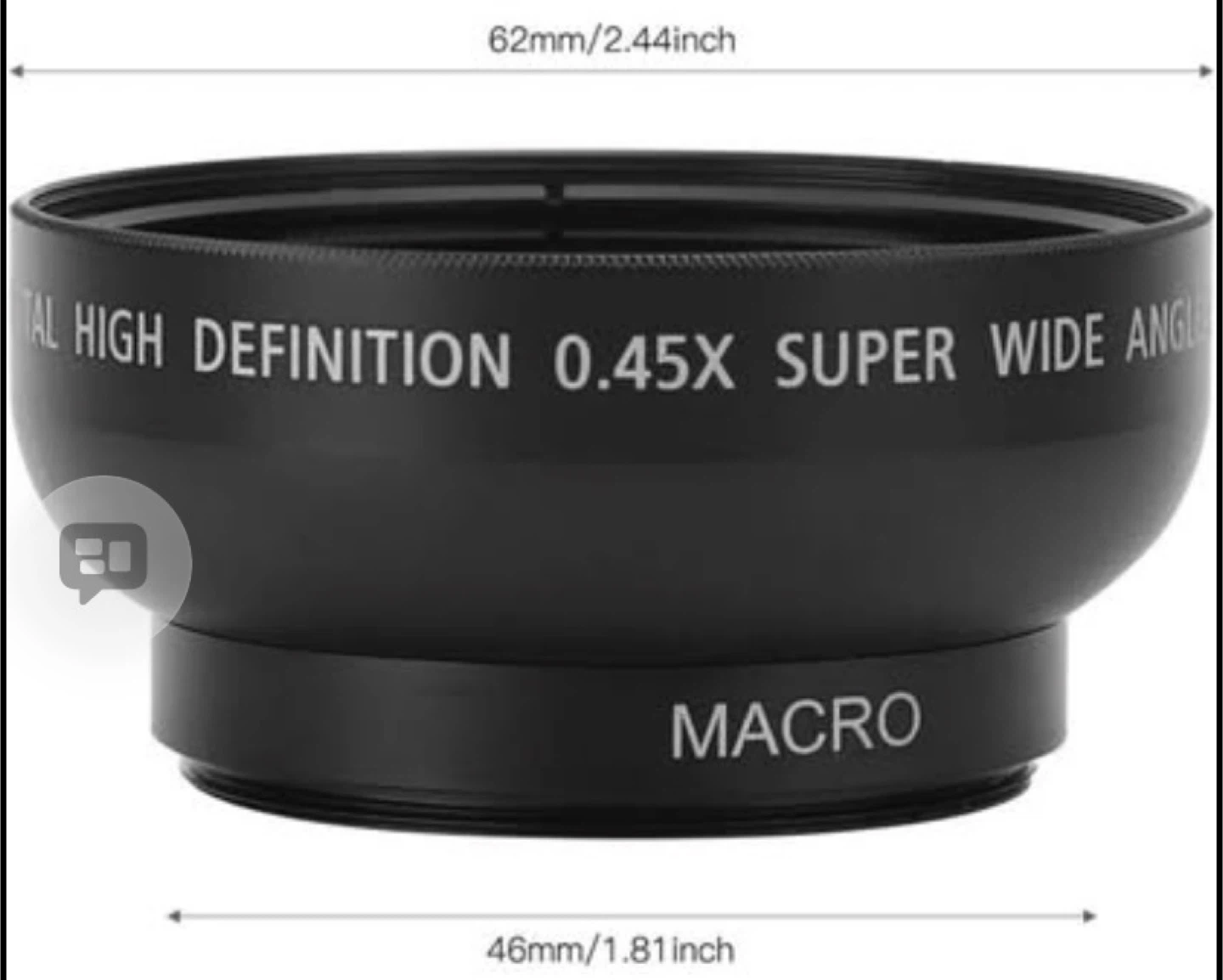 0.45X Super Wide Angle Macro Lens - photo 4