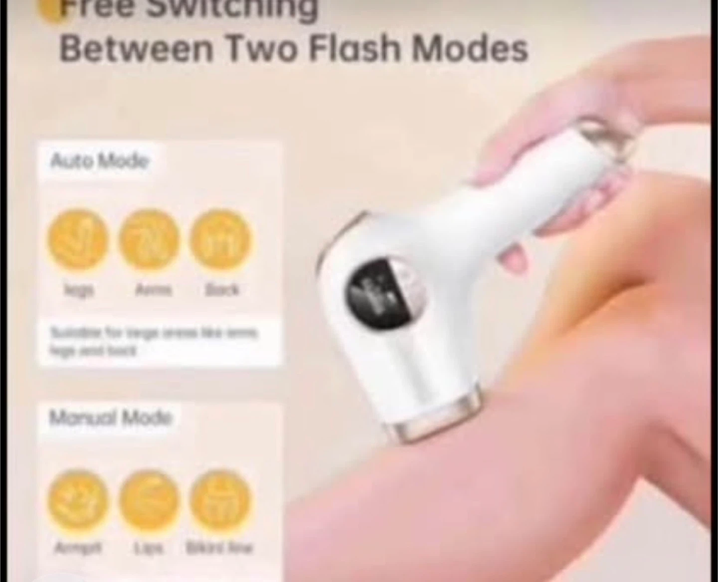 Hair Removal Device - Auto/Manual Modes
