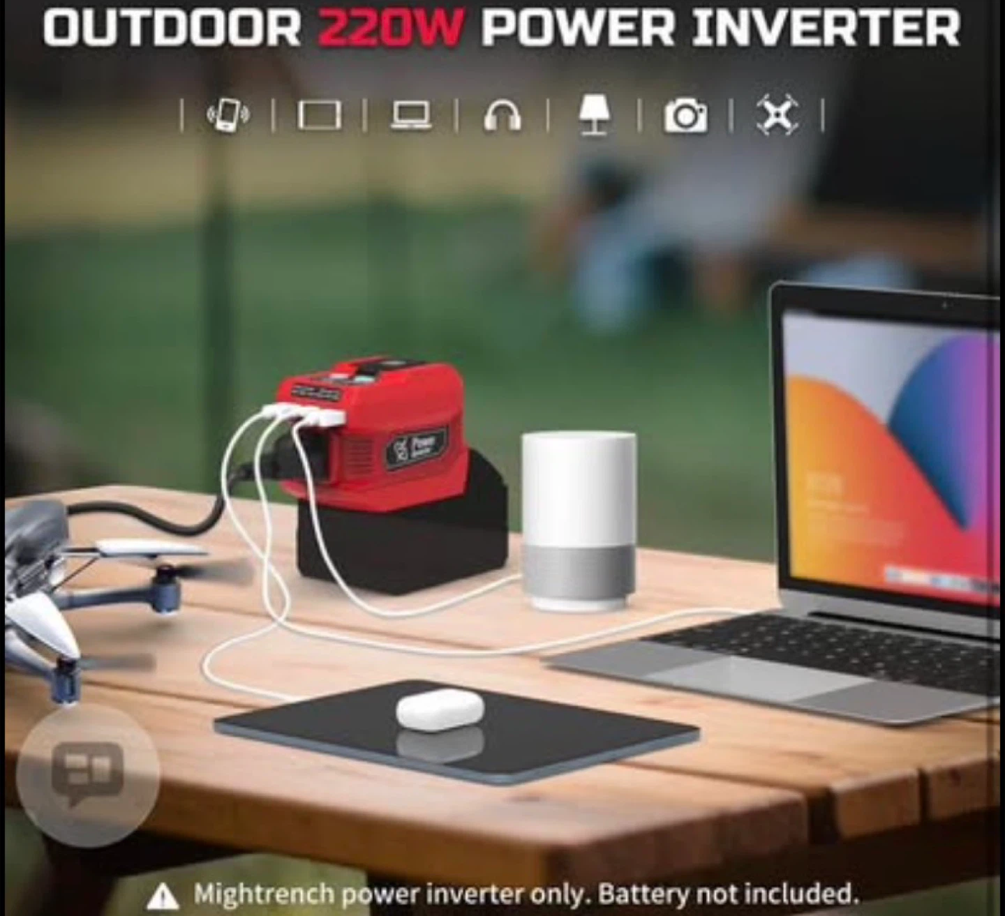 Mightrench 220W Outdoor Power Inverter - photo 3