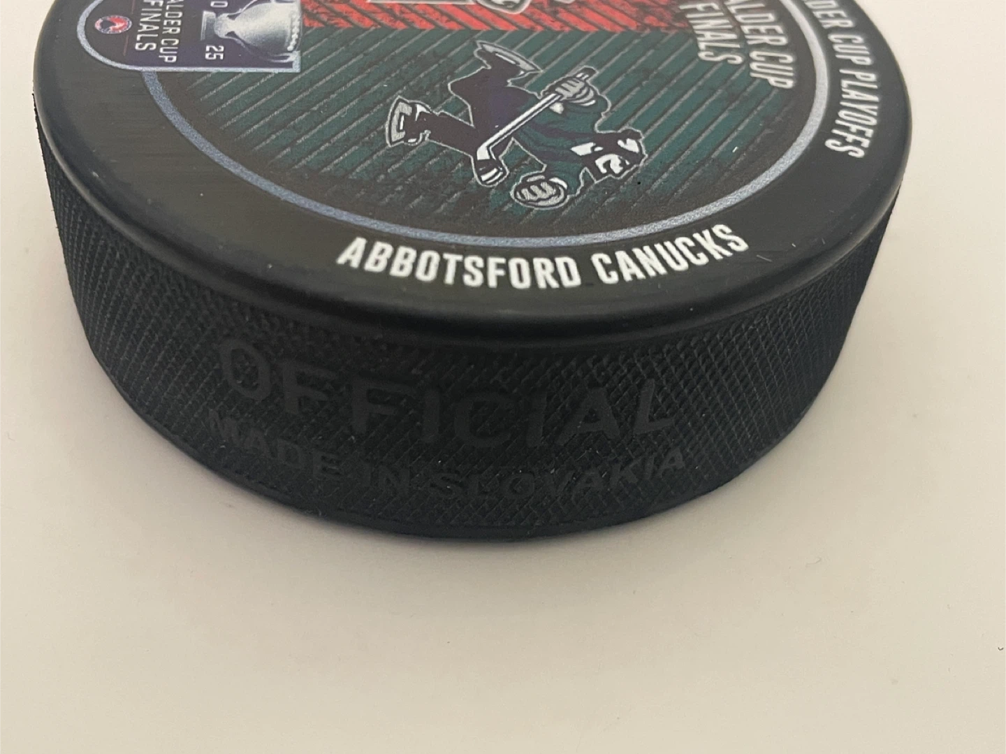 2025 Calder Cup Finals Abbotsford Canucks Vs Checkers Puck - photo 4