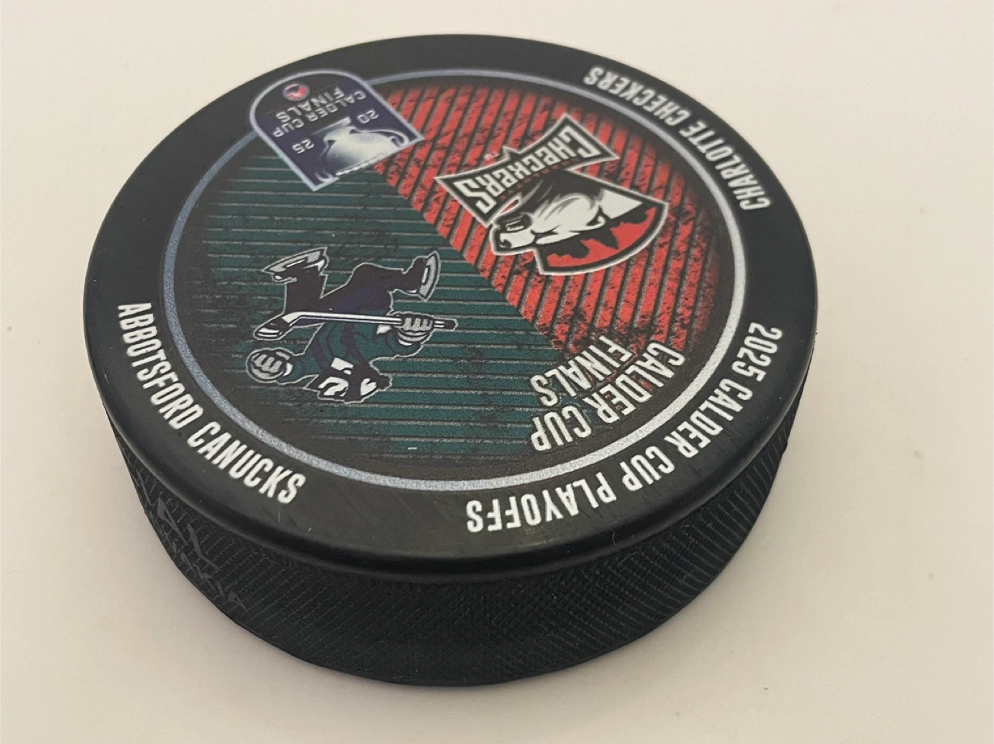 2025 Calder Cup Finals Abbotsford Canucks Vs Checkers Puck - photo 3