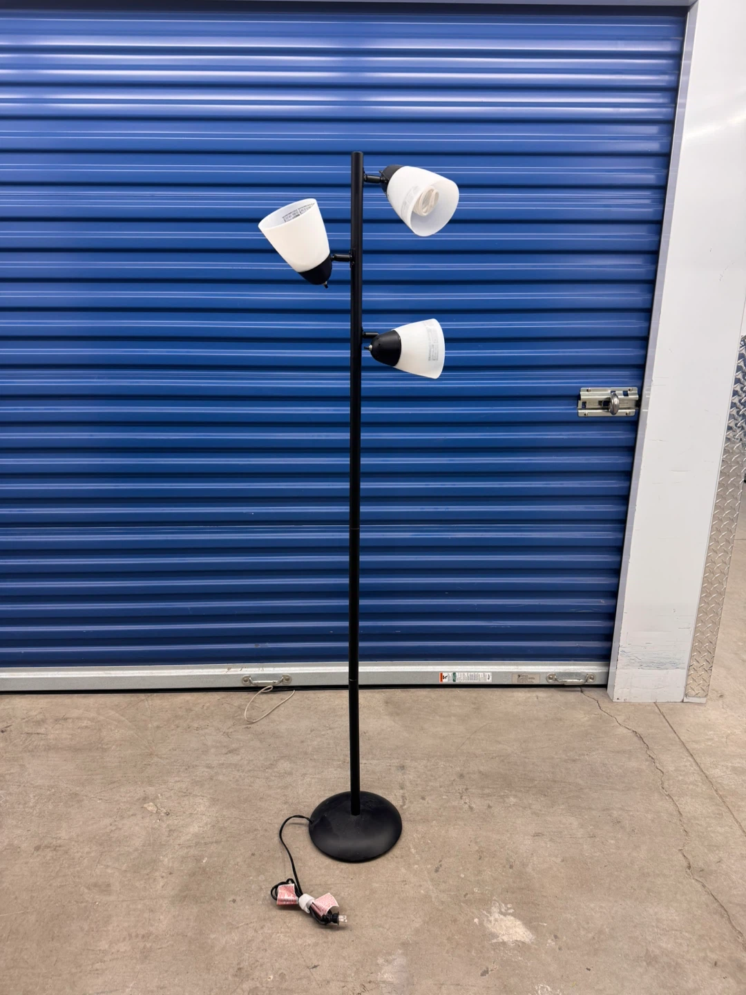 Black Floor Lamp with 3 Adjustable Lights - photo 2