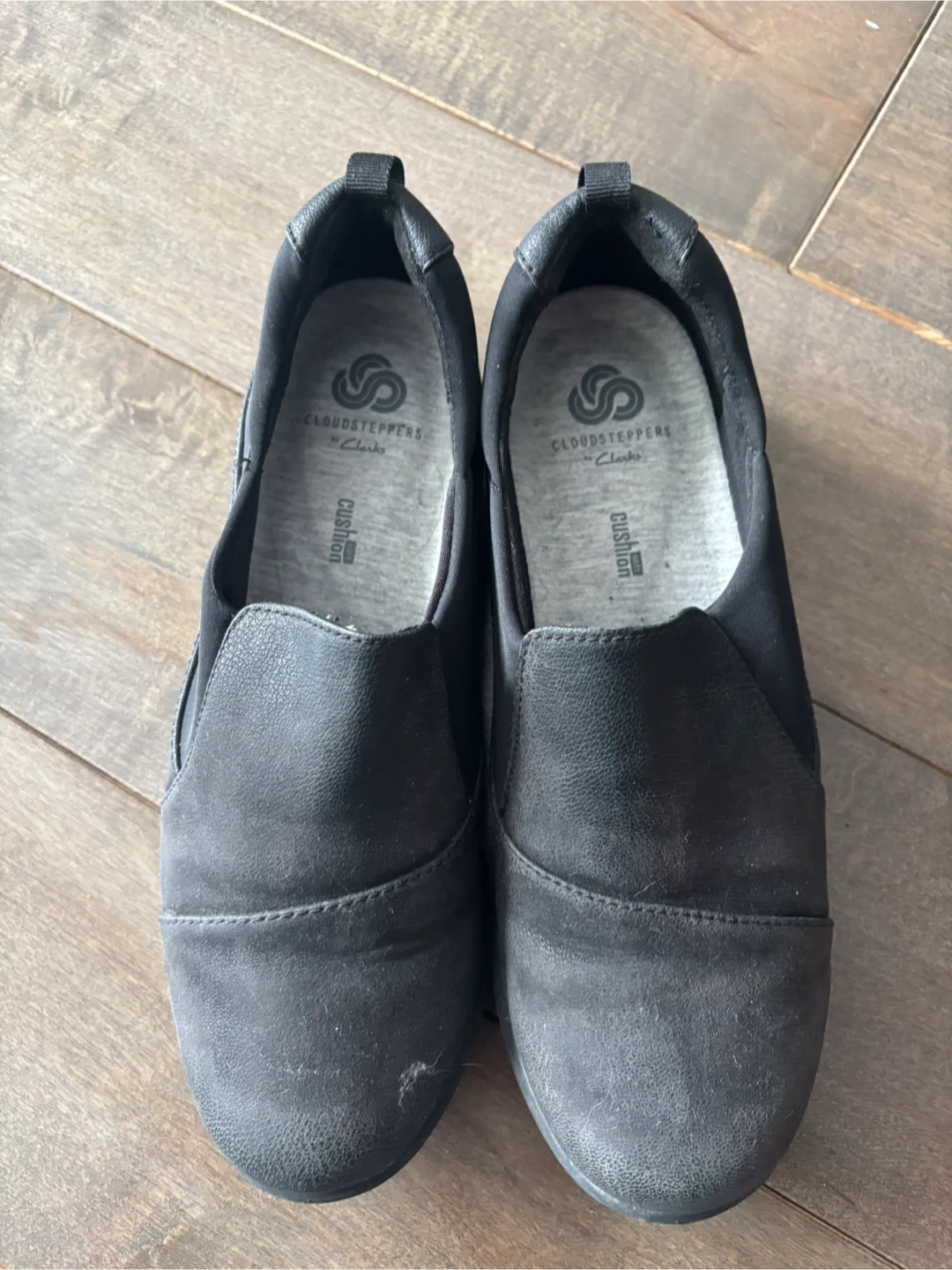 Clarks Cloudsteppers Black Slip-On Shoes