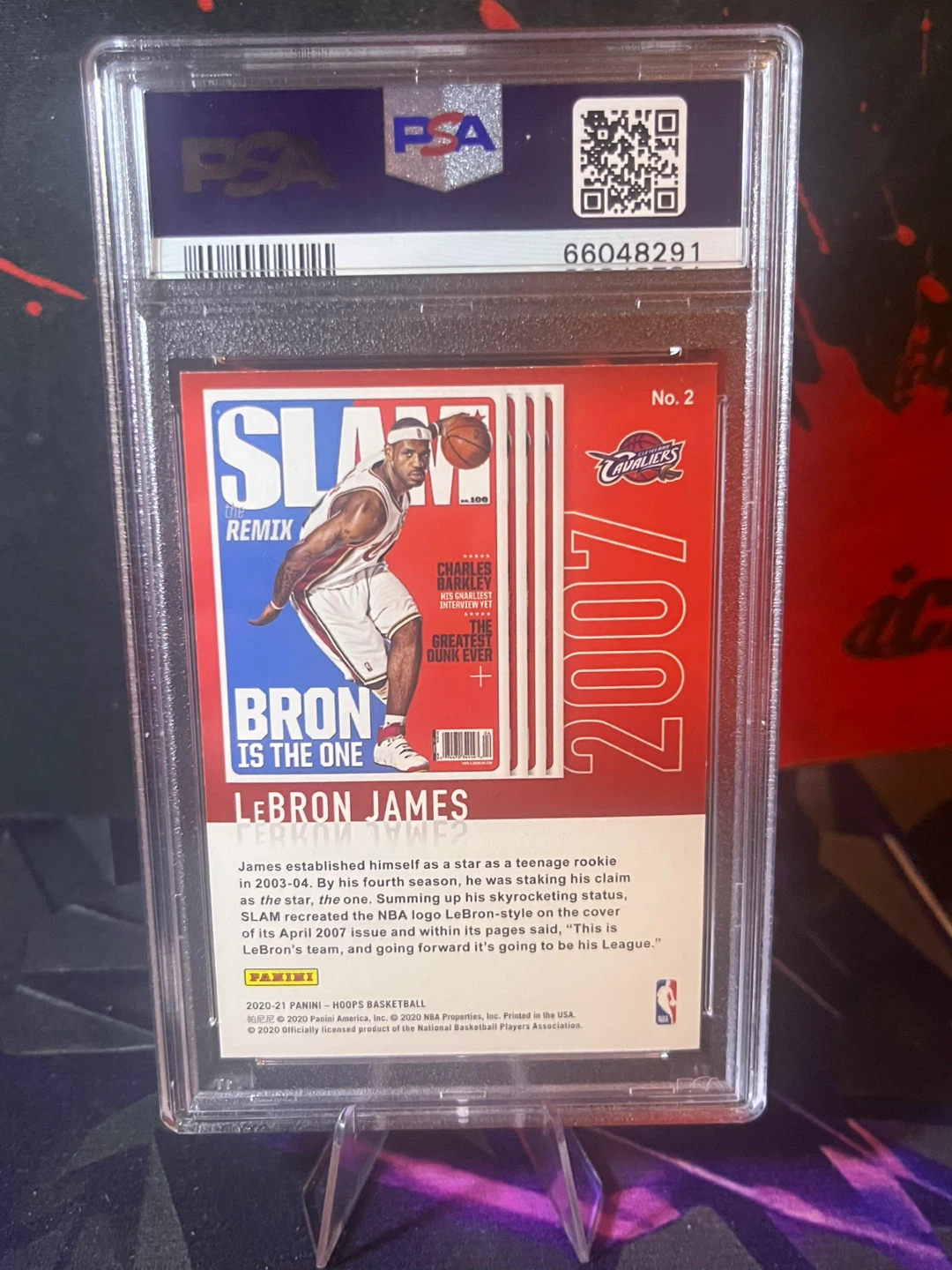 2020 Panini Hoops LeBron James Slam the Remix #2 Trading Card - photo 2