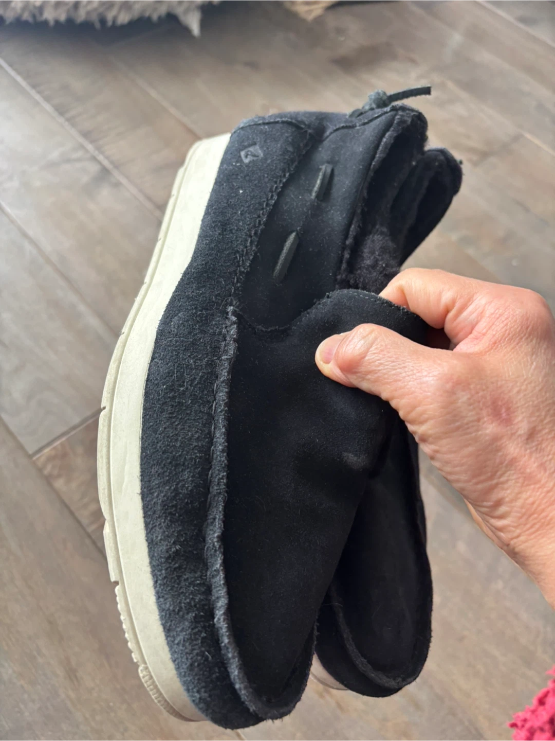 Sperry Black Suede Fleece Lined Moccasin Shoes - photo 4