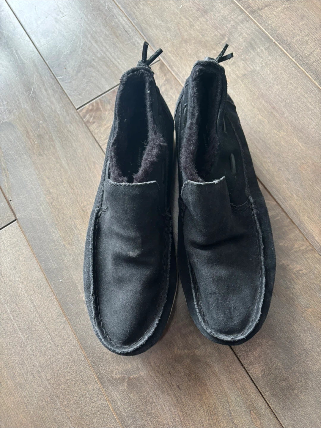 Sperry Black Suede Fleece Lined Moccasin Shoes - photo 2